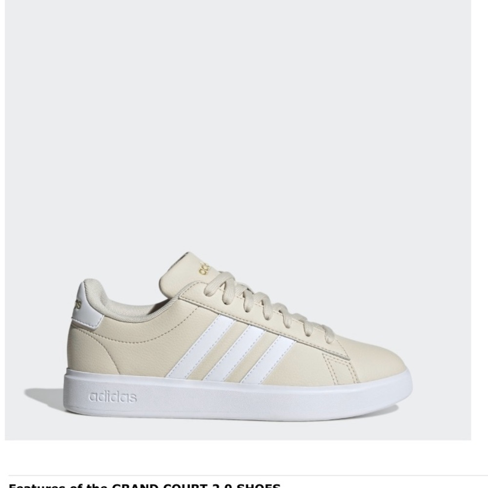 Adidas Cloudfoam Beige and White Sneakers
